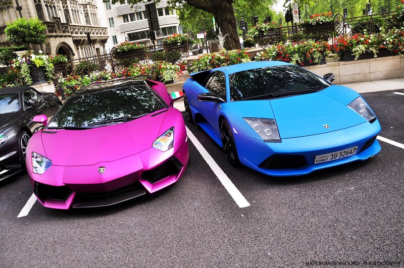 Two Lamborghini sports cars