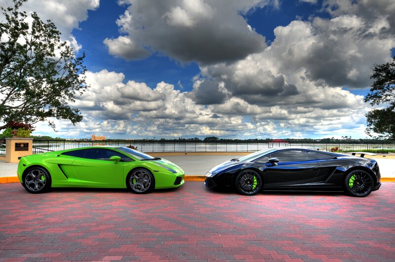 Two Lamborghini sports cars