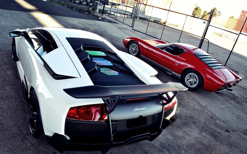 Two Lamborghini sports cars