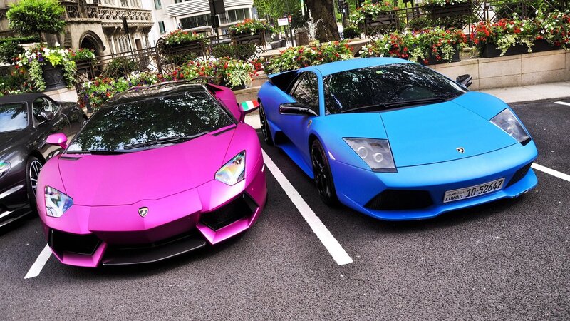 Two Lamborghini sports cars