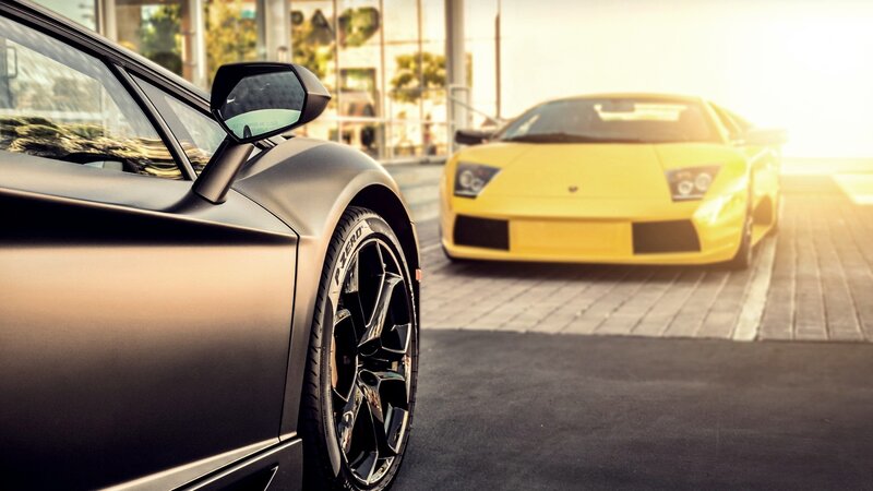Two Lamborghini sports cars