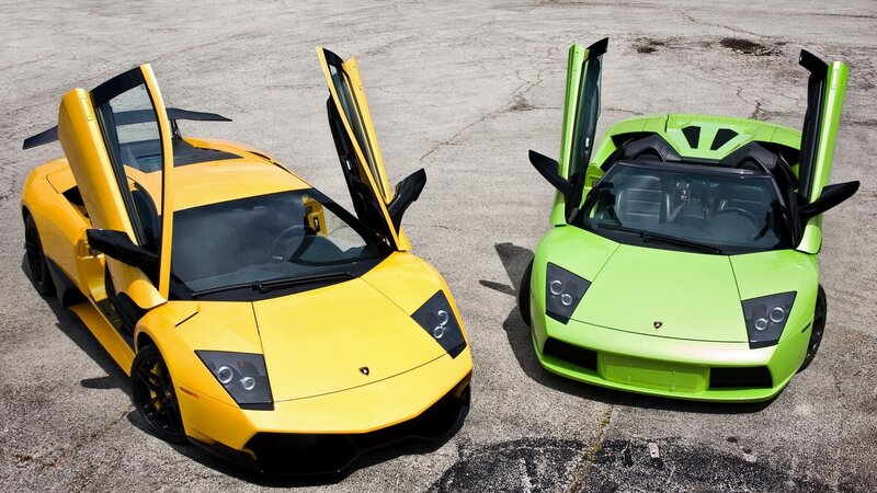 Two Lamborghini sports cars