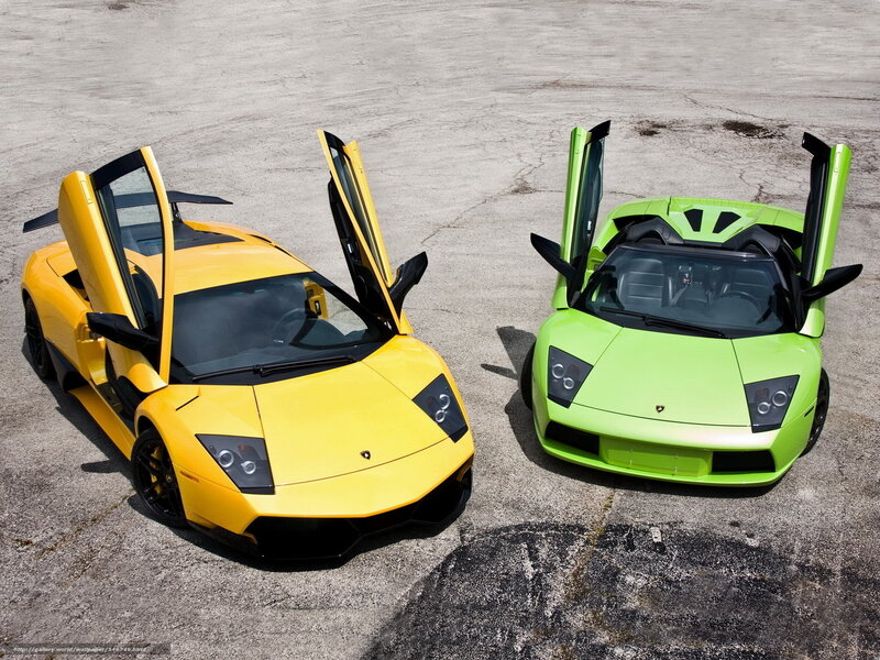 Two Lamborghini sports cars