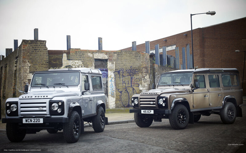 Two Land Rover Defenders