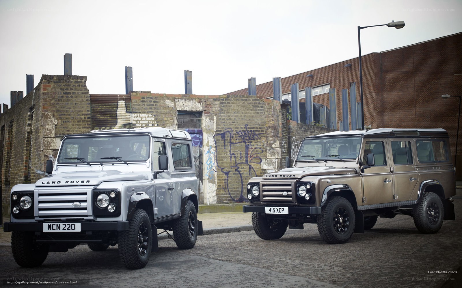 Two Land Rover Defenders