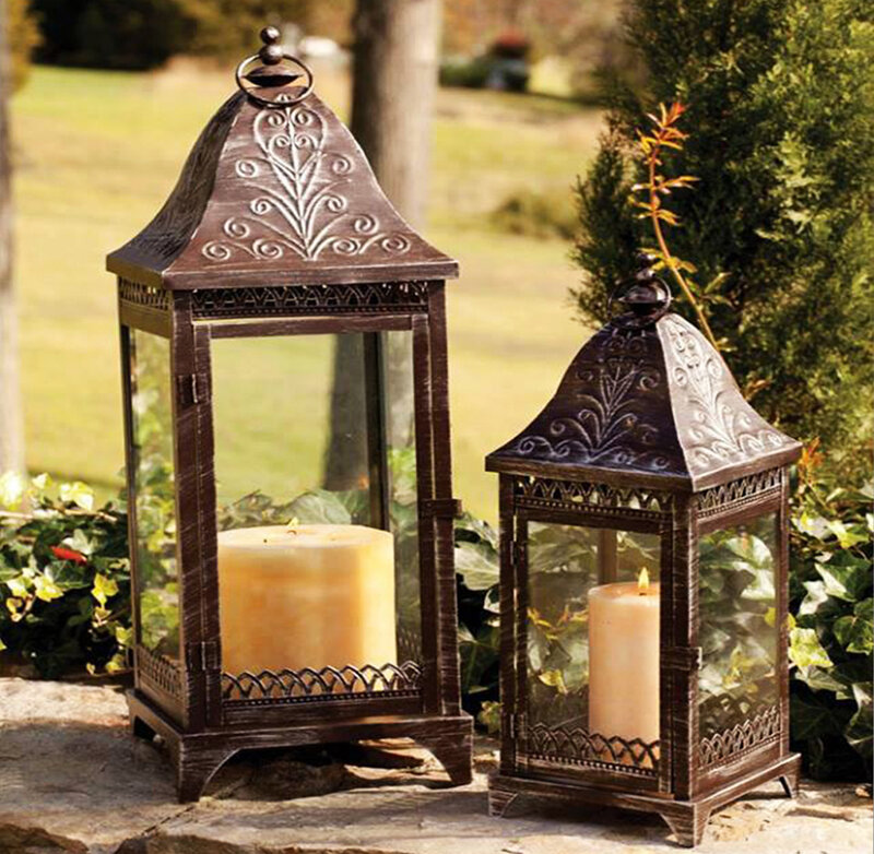Two Lanterns with Candles