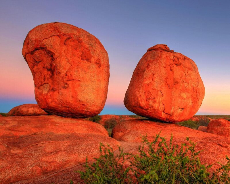 Two Large Balancing Rocks