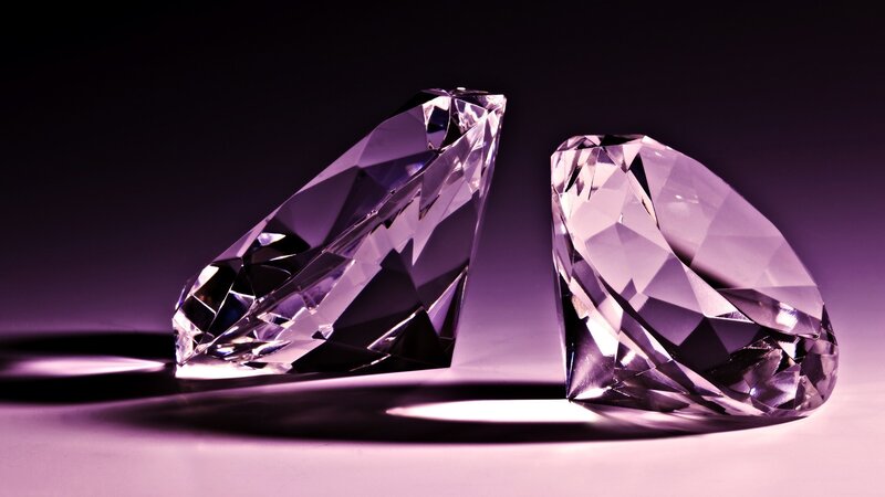 Two Large Diamonds — Purple