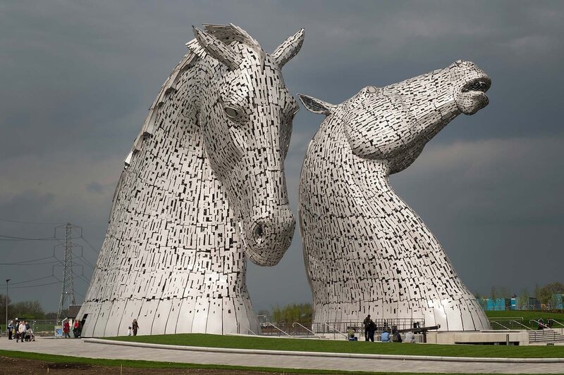 Two Large Horse Heads