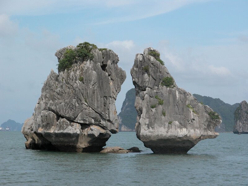 Two Large Rock Formations