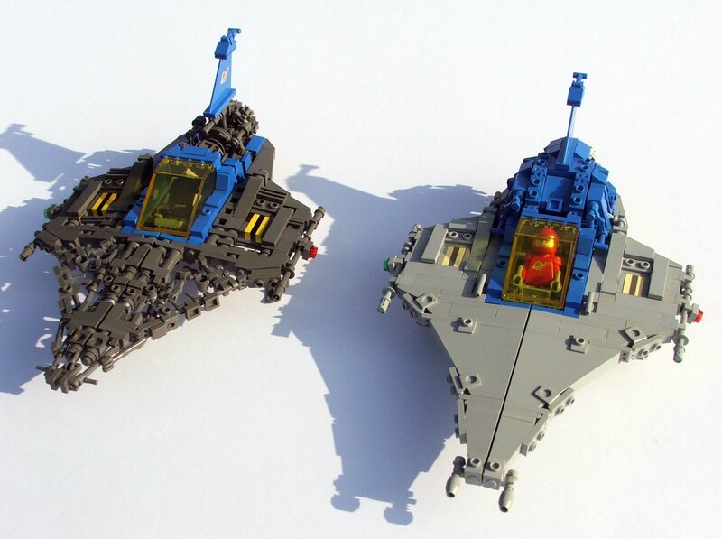 Two LEGO space ships