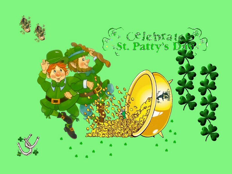 Two Leprechauns with Gold
