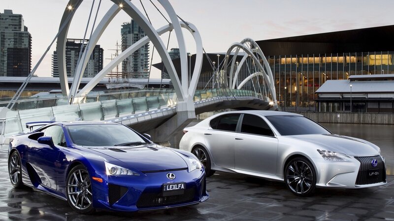 Two Lexus Cars — Blue, Dramatic