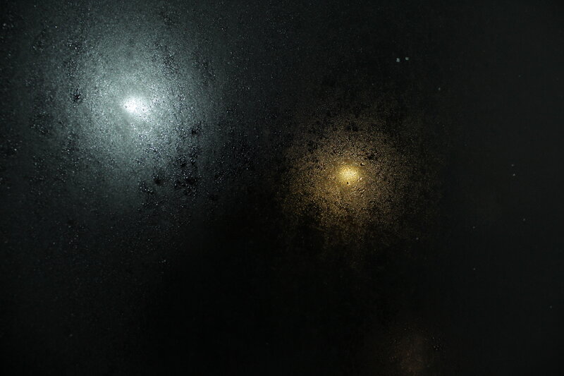 Two Light Sources on Dark Surface