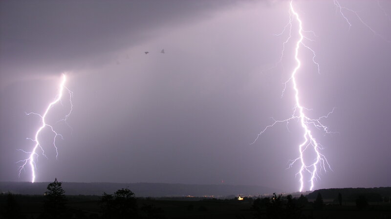 Two Lightning Strikes — Purple