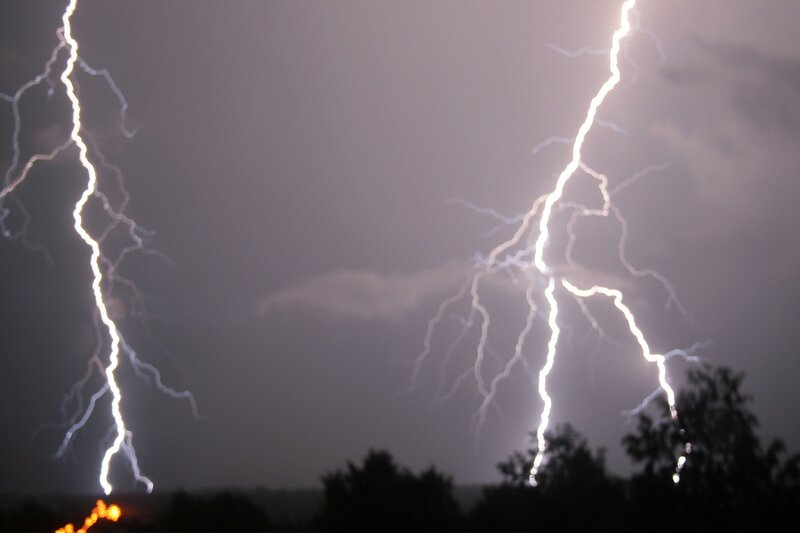 Two Lightning Strikes