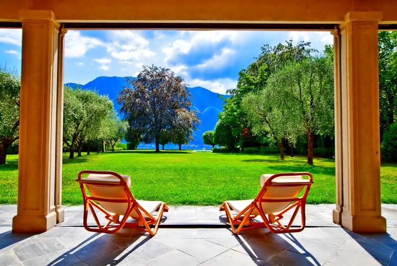 Two Lounge Chairs — Green