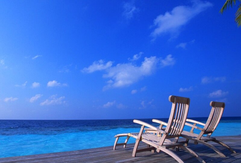 Two Lounge Chairs on Deck