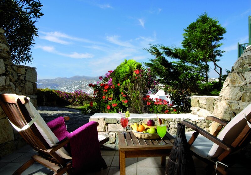 Two Lounge Chairs on Terrace