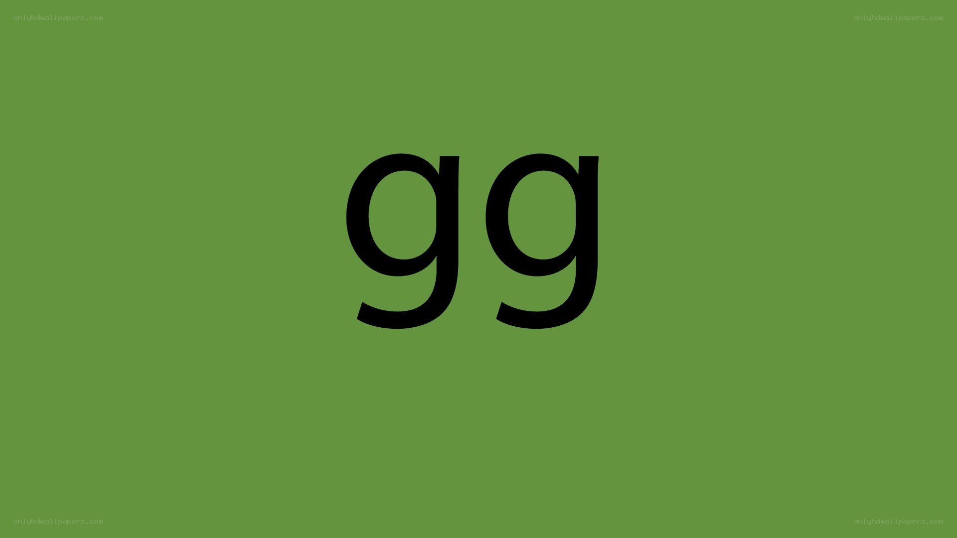 two lowercase g letters