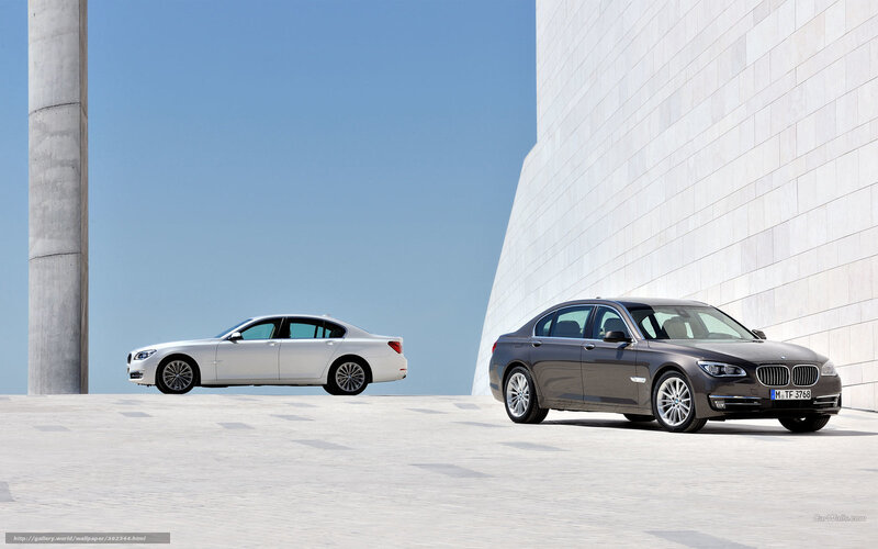 Two Luxury Sedans — White