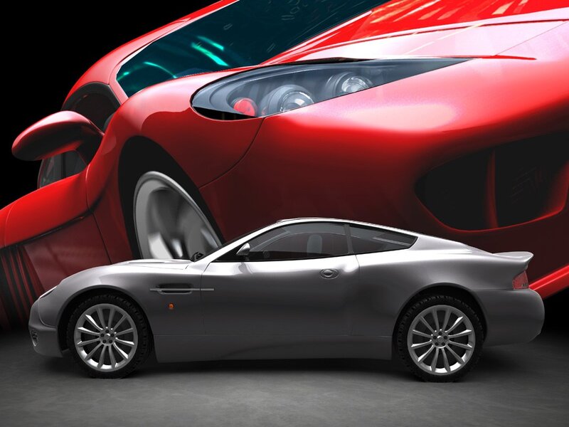 Two luxury sports cars