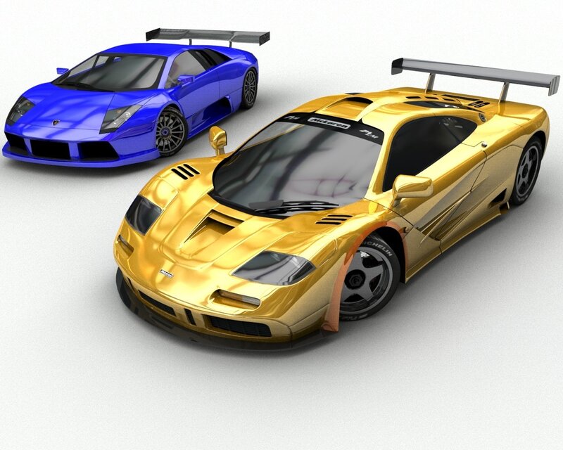 Two luxury sports cars