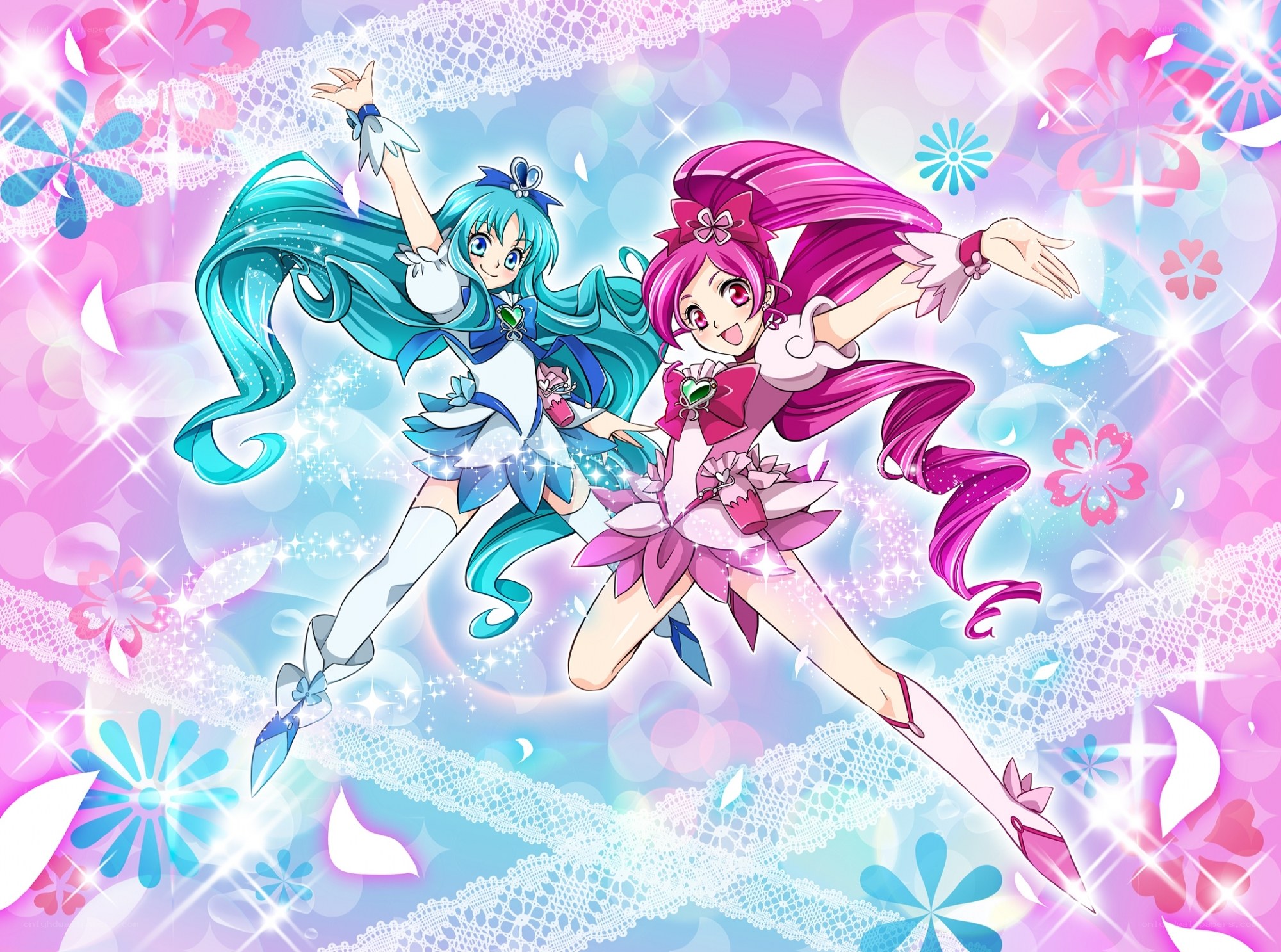 two magical girls in action