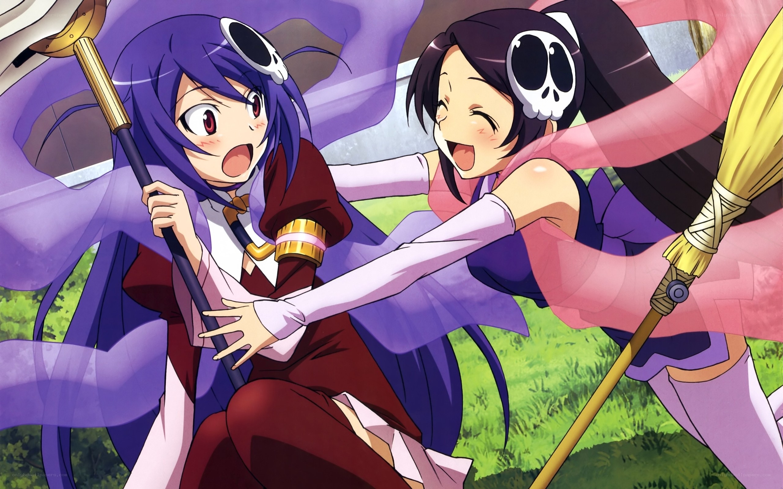 Two magical girls in action