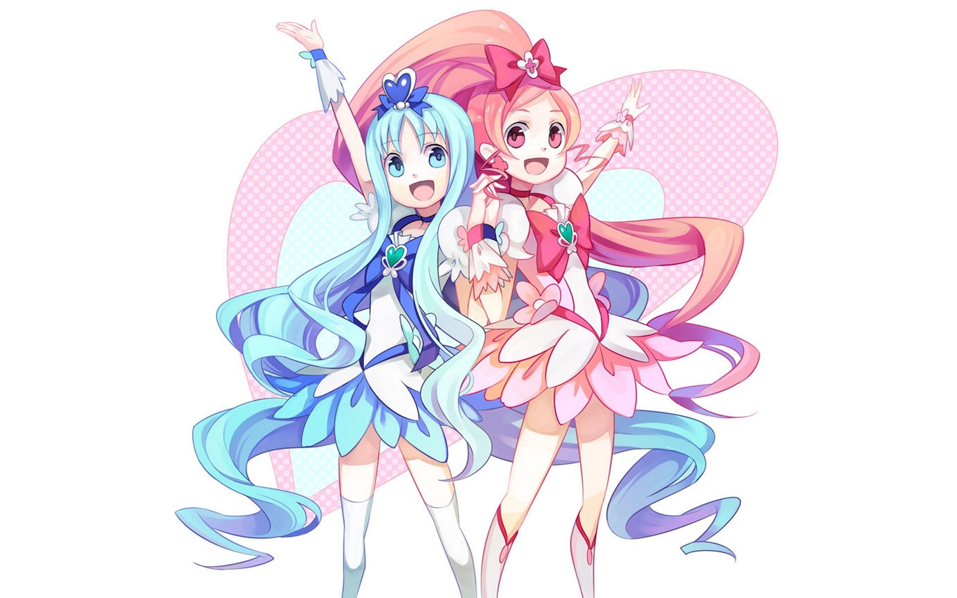two magical girls posing