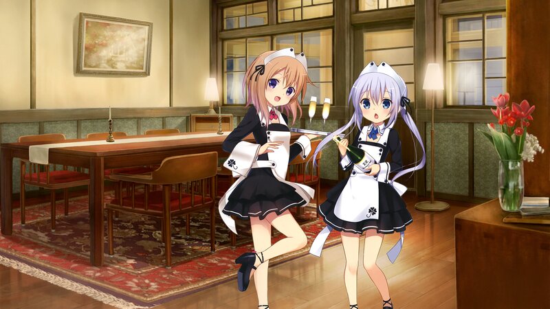 Two Maids in a Dining Room