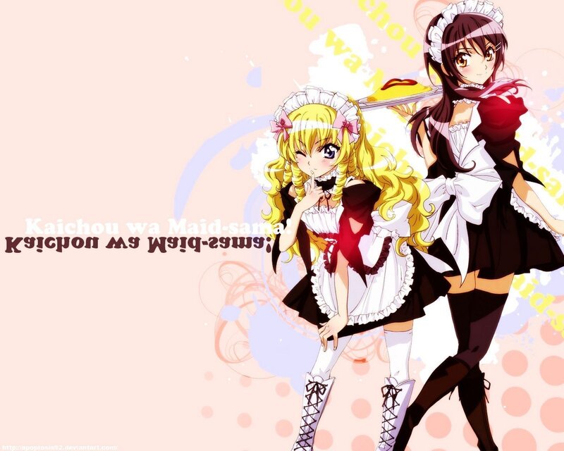 Two maids in anime style