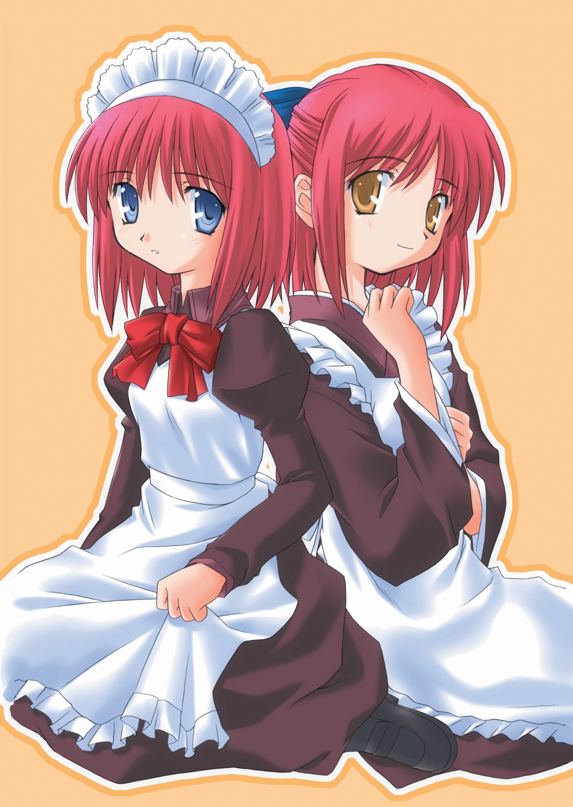 Two maids in matching outfits