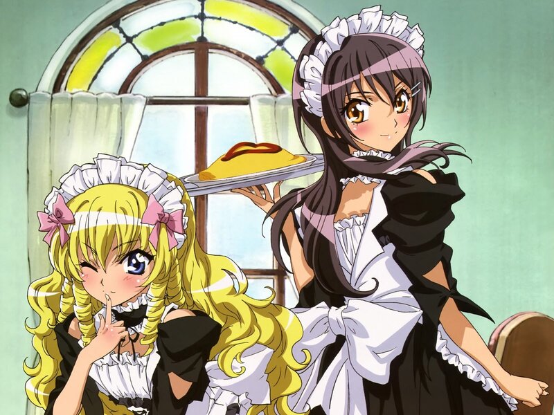 Two maids with a dish