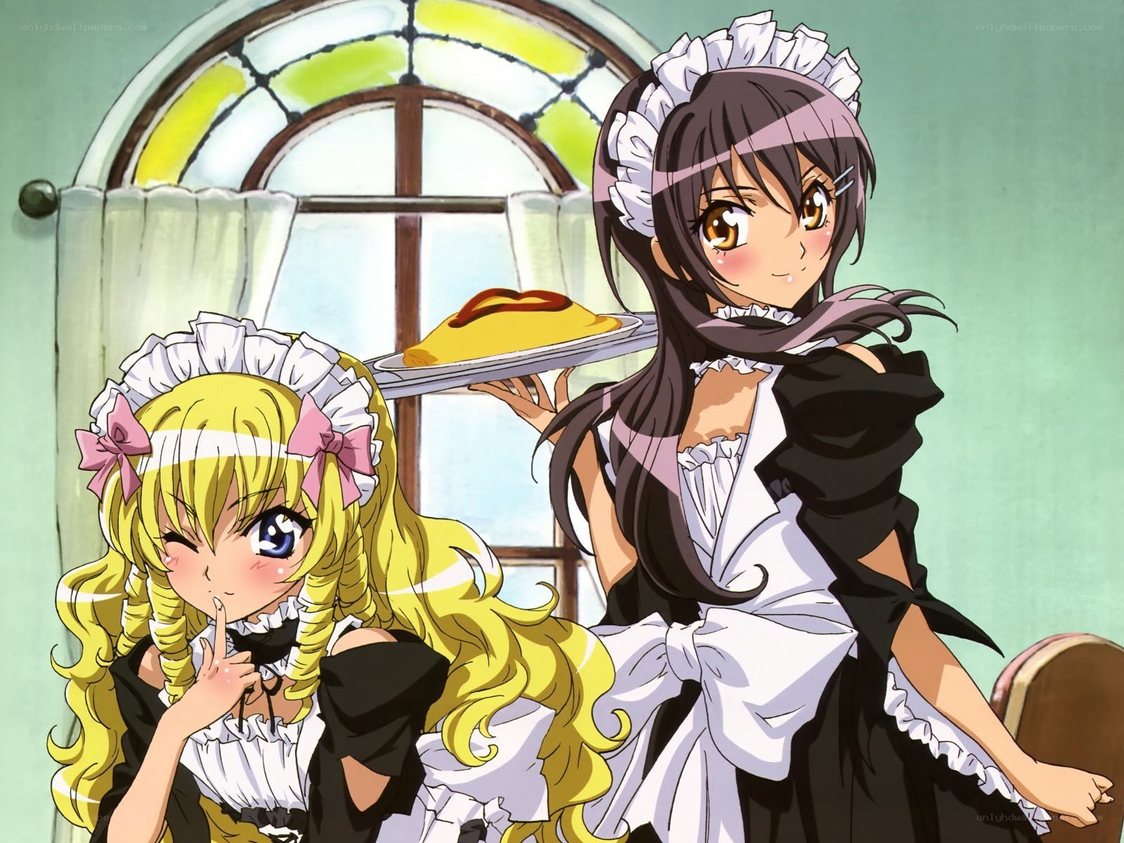 Two maids with a dish