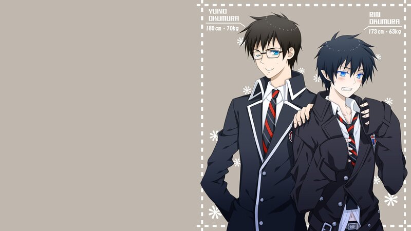 Two Male Anime Characters — Black, Calm, School Uniforms