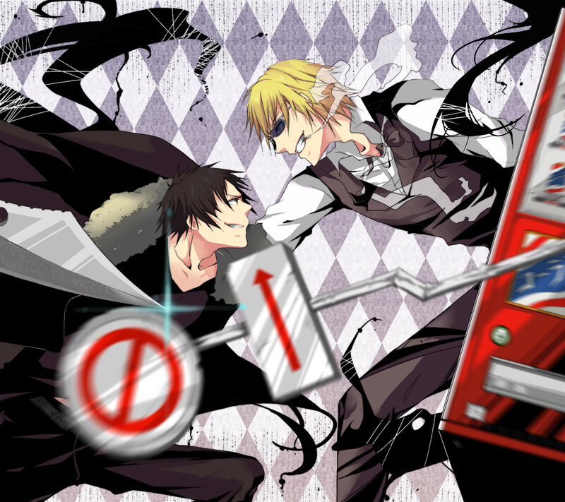 Two Male Anime Characters — Black, Dramatic