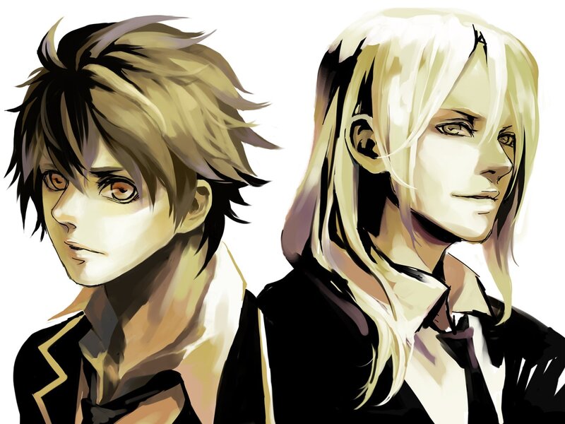 Two Male Anime Characters — Black, Serious