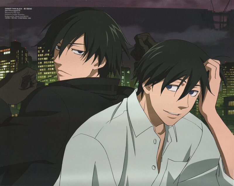 Two Male Anime Characters — Black