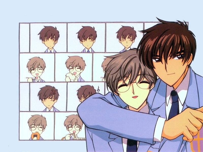 Two Male Anime Characters — Blue, Playful