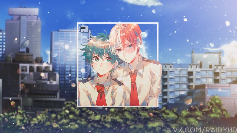 Two Male Anime Characters — Blue, Serene, Afternoon