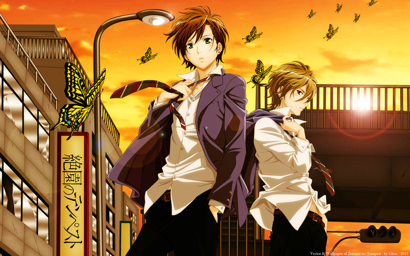 Two Male Anime Characters — Orange, Dramatic