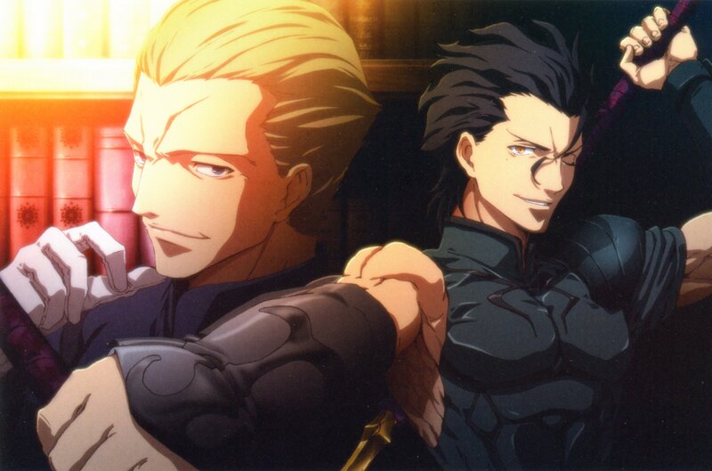 Two Male Characters — Black, Dramatic, Anime, Swords