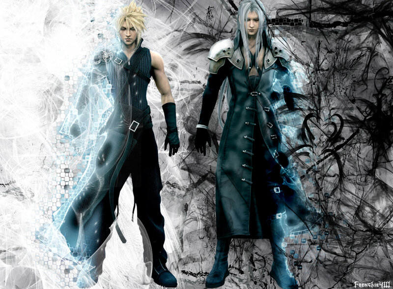 Two Male Characters — Black, Dramatic, Digital Art