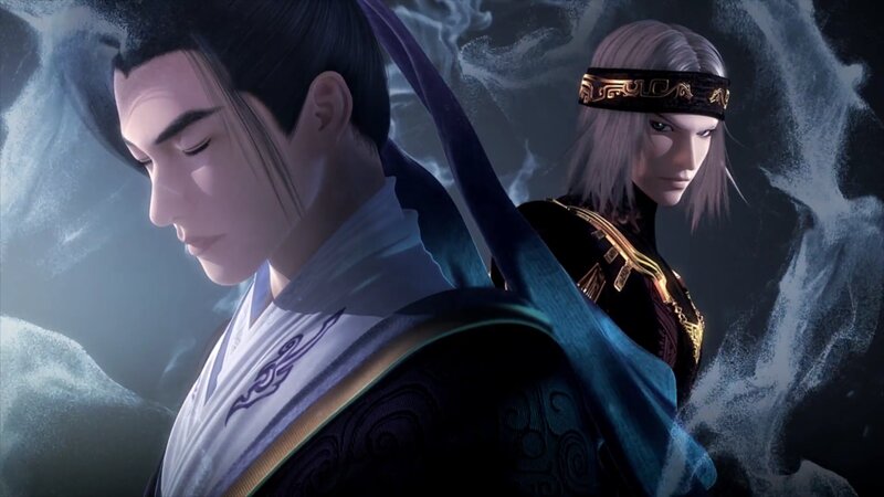 Two Male Characters — Blue, Dramatic, 3d Render, Ancient Clothing