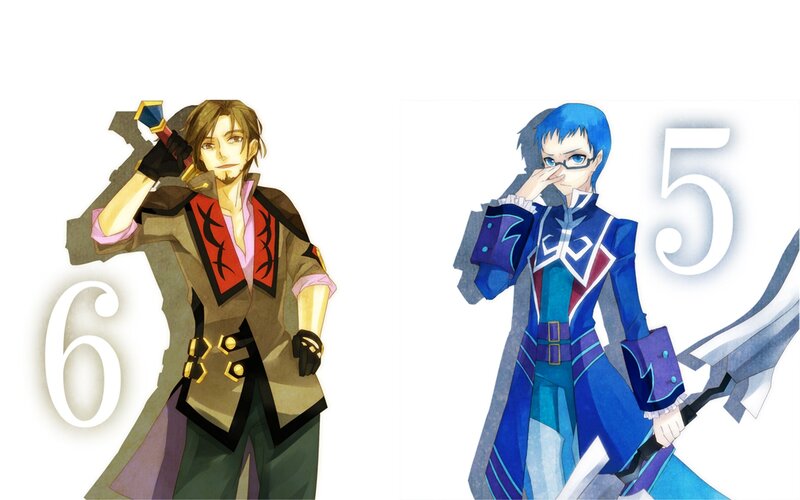 Two Male Characters — Blue, Dramatic, Anime, Numbers