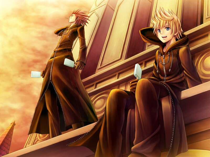 Two Male Characters — Brown, Dramatic, Sunset