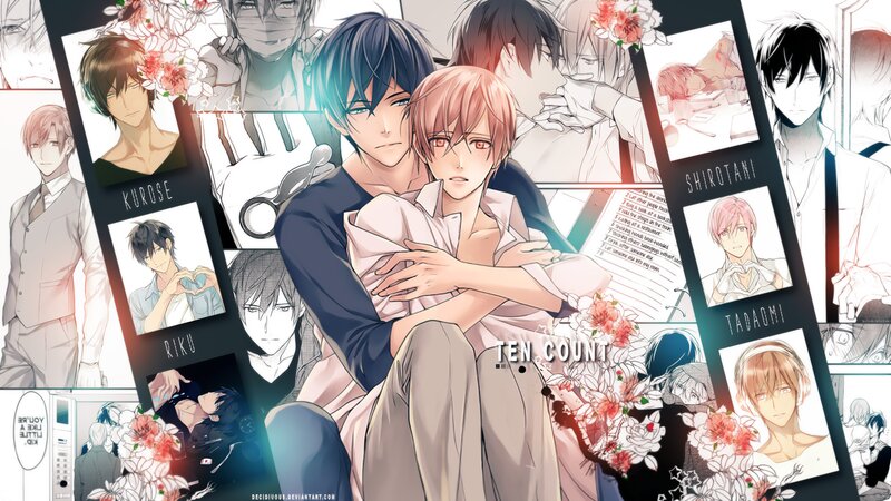 Two Male Characters Embracing — Pink