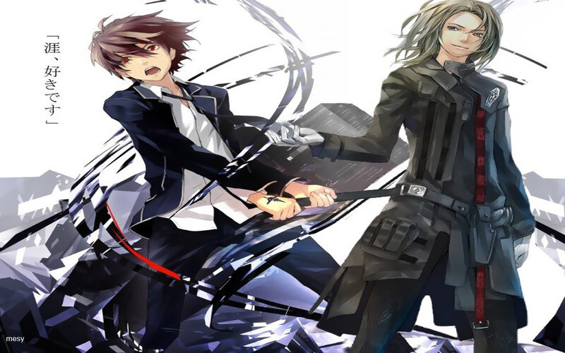Two Male Characters Fighting — Black