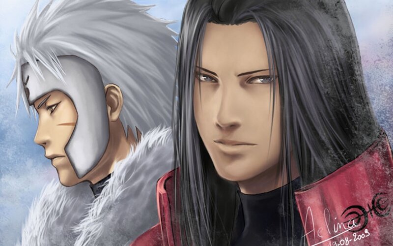 Two Male Characters — Gray, Dramatic